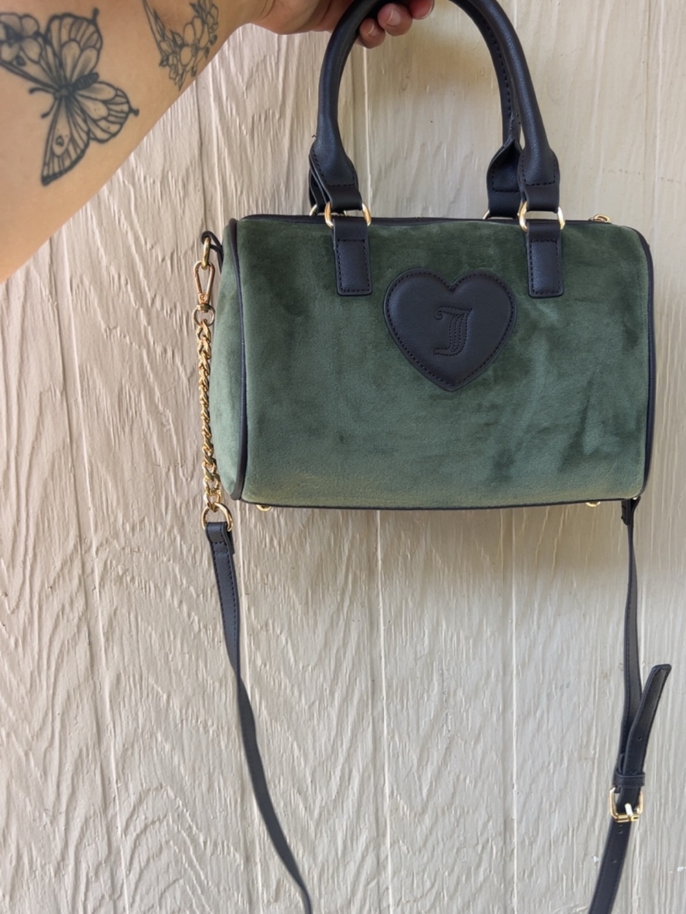 Juicy Couture Super Green Juicy Varsity Satchel - Picture 2 of 5